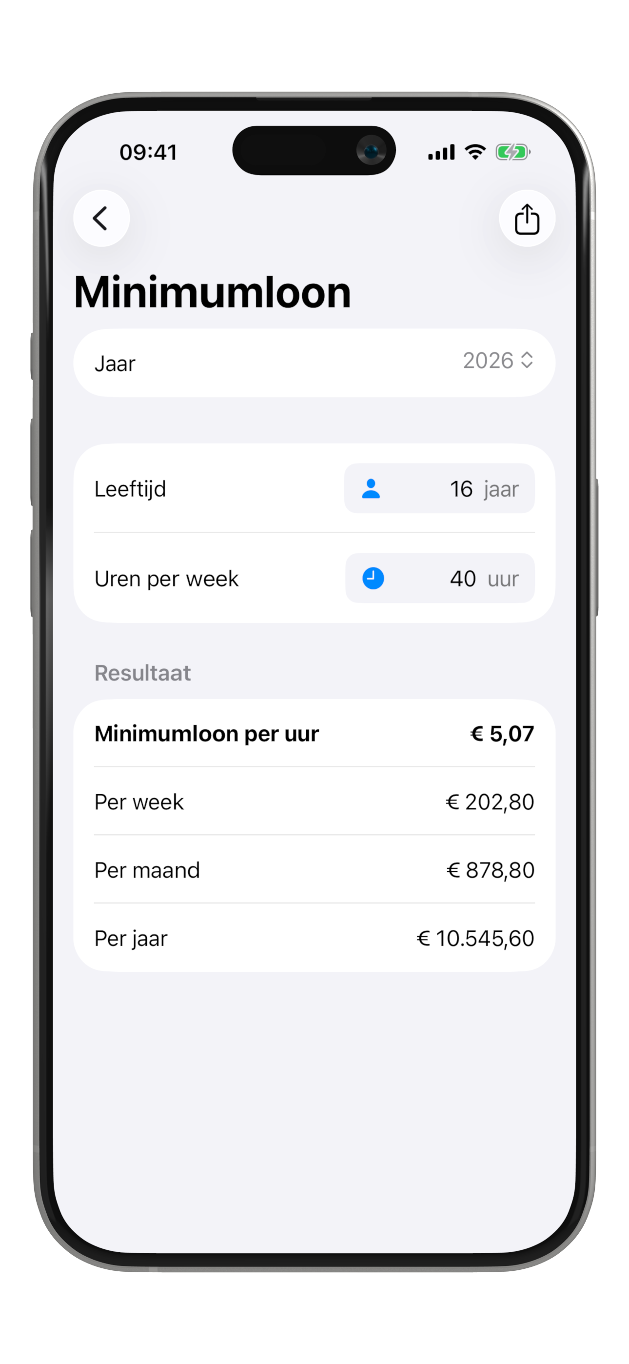 Minimumloon calculator